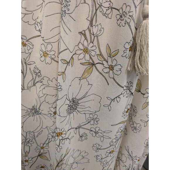 Lovestitch Ivory Floral High Low Sheer Midi Babydoll Dress sz M Bridal Romantic - Picture 8 of 11